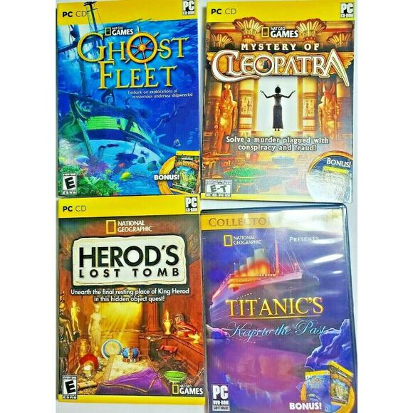 Nat Geo Adventure Ghost Fleet Titanic Herods Cleopatra PC Computer Game History - Picture 1 of 5